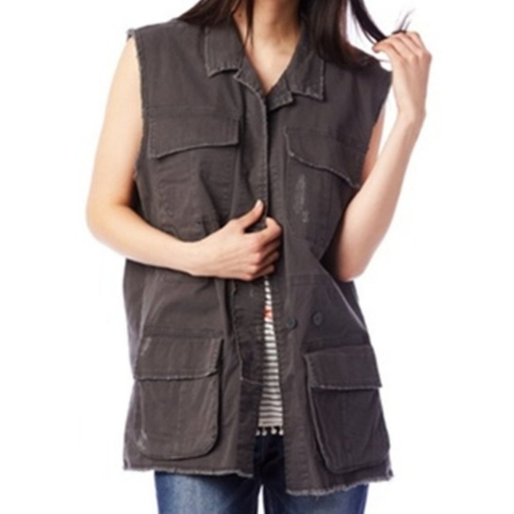 Distressed Military Vest NWOT - Picture 1 of 9